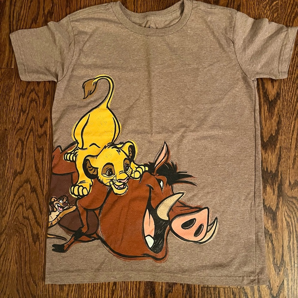 Disney Kids T-Shirt with Simba and Pumbaa - Brown